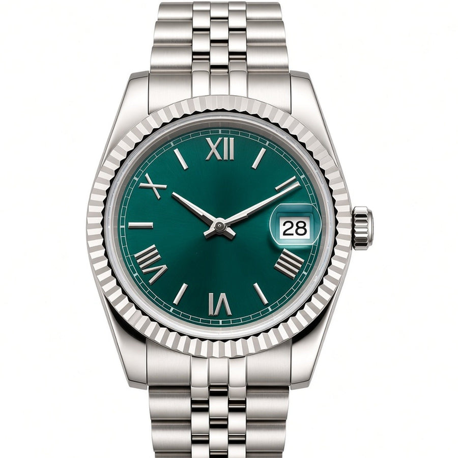 Fluted Date Mod Green Roman