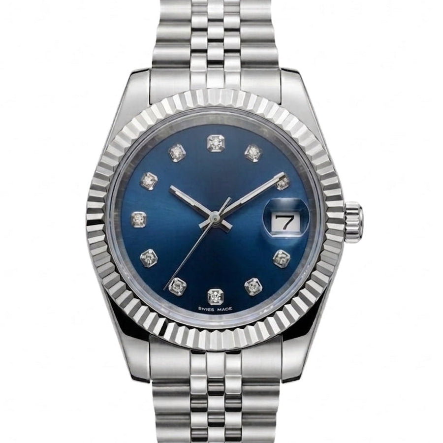 Fluted Date Mod Blue Diamond