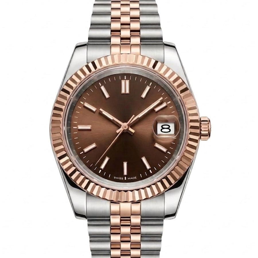 Fluted Date Mod Chocolate Two-Tone