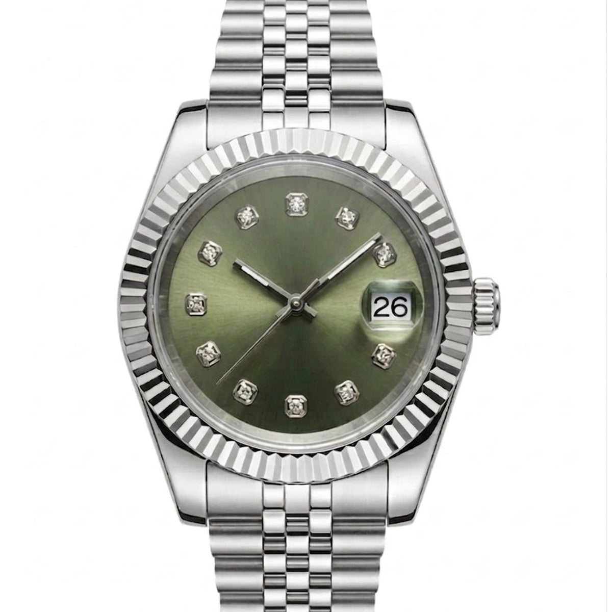 Fluted Date Mod Olive Diamond